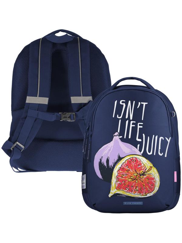 Рюкзак молодежный, 42 х 31 х 14 см, эргономичная спинка, Bruno Visconti 12-008, + пенал 