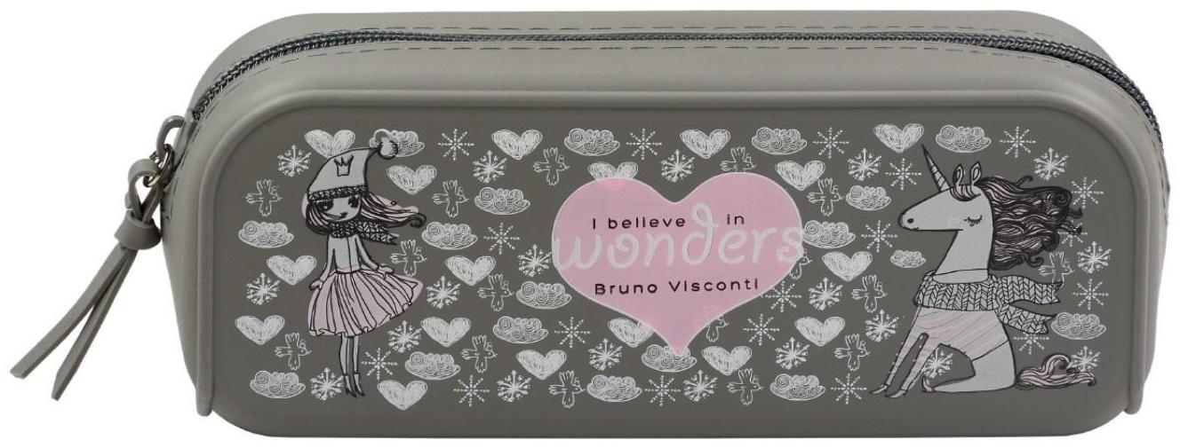 Рюкзак каркасный, 38 х 30 х 20 см, Bruno Visconti 12-001, + пенал 