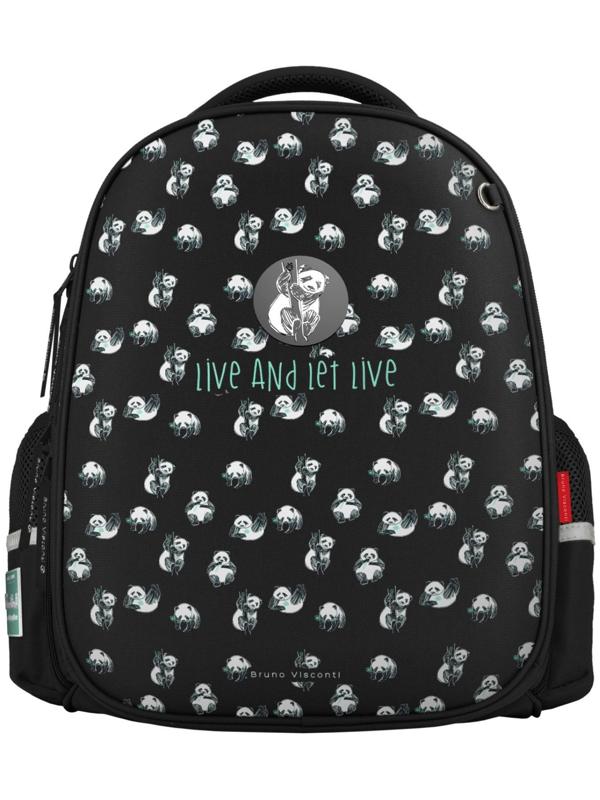 Рюкзак каркасный, 38 х 30 х 20 см, Bruno Visconti 12-001, + пенал 