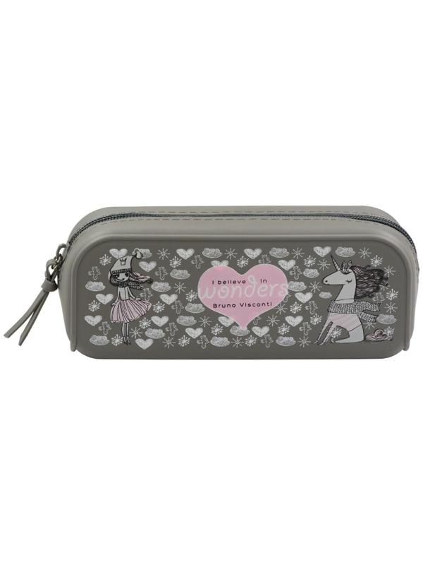 Рюкзак каркасный, 38 х 30 х 20 см, Bruno Visconti 12-001, + пенал 