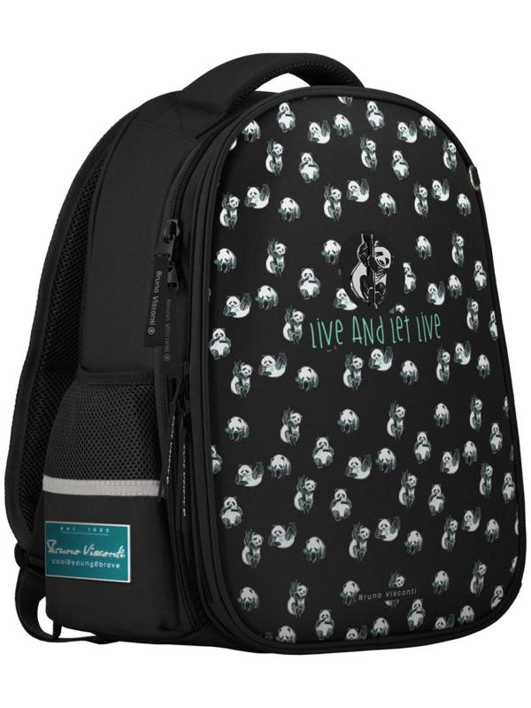 Рюкзак каркасный, 38 х 30 х 20 см, Bruno Visconti 12-001, + пенал 