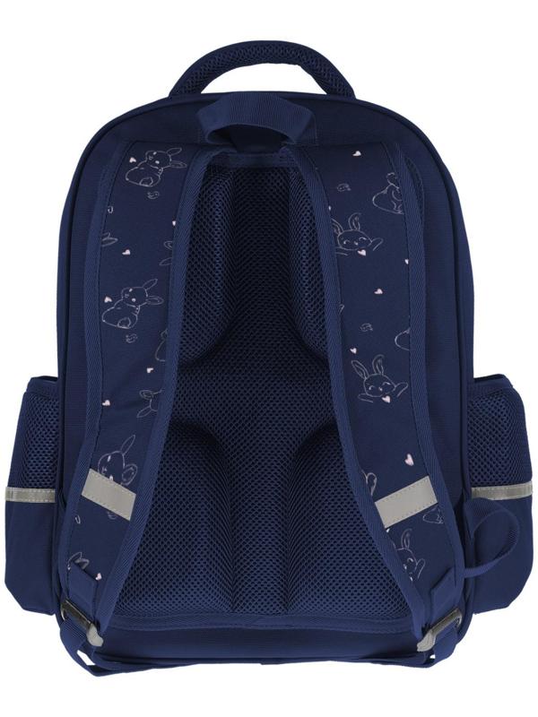 Рюкзак школьный 40 х 30 х 19 см, эргономичная спинка, Bruno Visconti 12-002 + пенал, BUNNY LIFE, синий