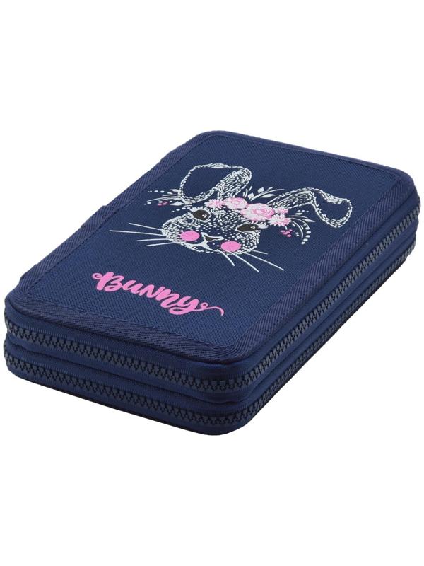 Рюкзак школьный 40 х 30 х 19 см, эргономичная спинка, Bruno Visconti 12-002 + пенал, BUNNY LIFE, синий