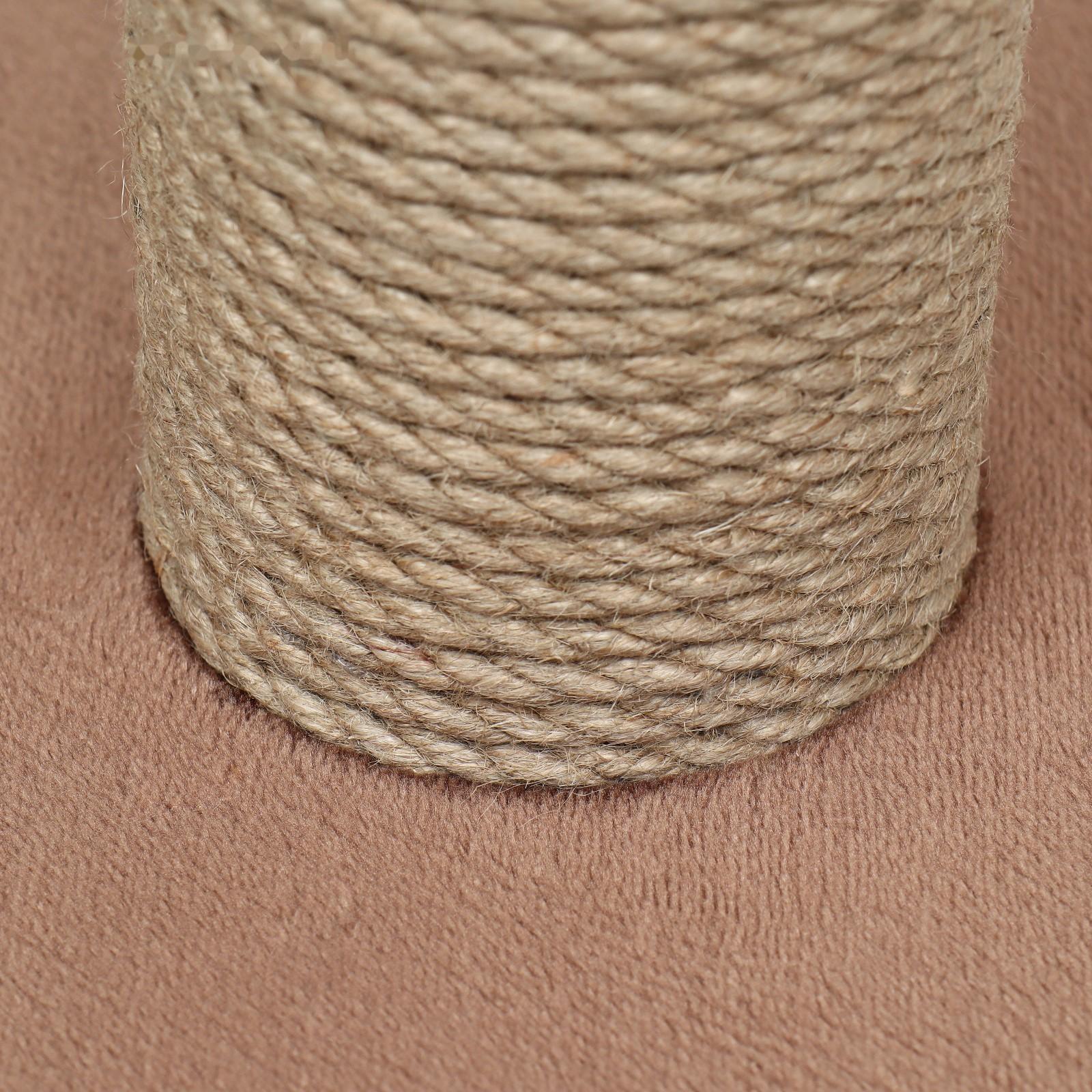 Когтеточка-столбик, Ø10, с площадкой, КД-37, джут 35 х 35 х 64