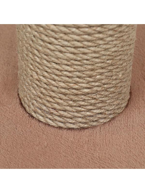 Когтеточка-столбик, Ø10, с площадкой, КД-37, джут 35 х 35 х 64