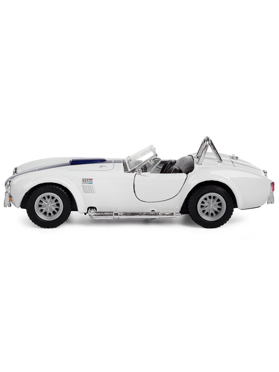 Машинка металлическая Kinsmart 1:32 «1965 Shelby Cobra 427 S/C» KT5322D инерционная / Белый