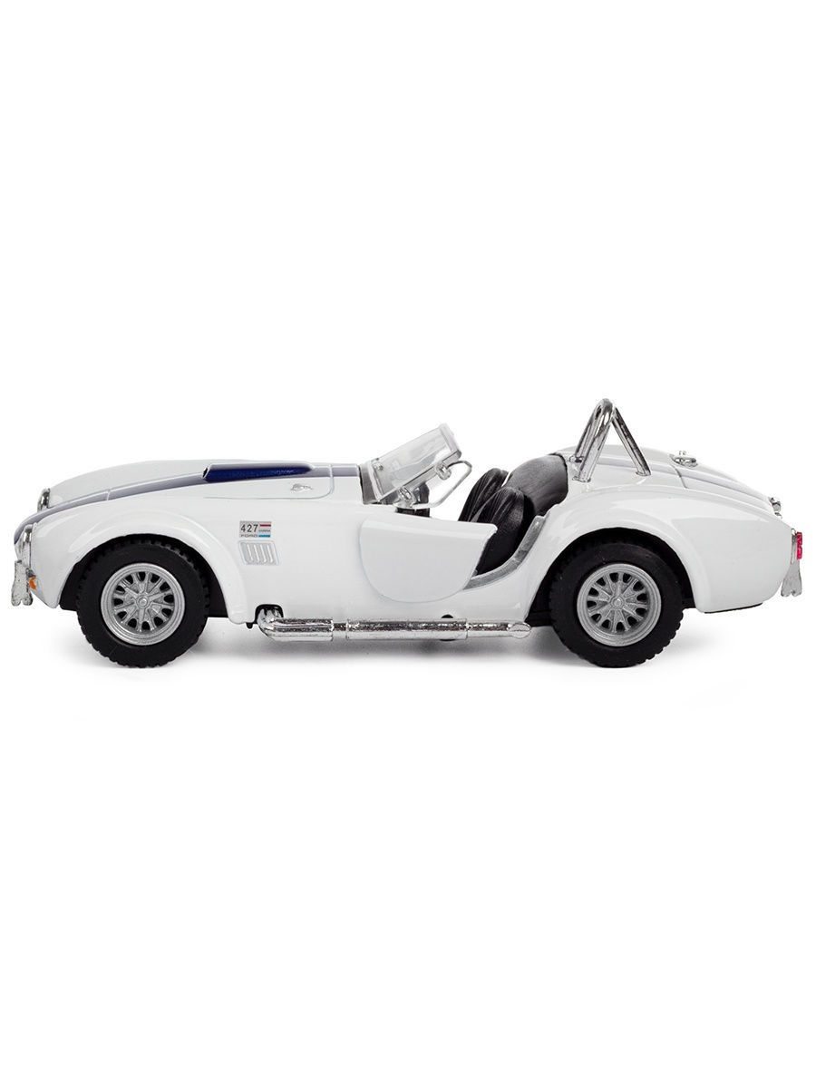 Машинка металлическая Kinsmart 1:32 «1965 Shelby Cobra 427 S/C» KT5322D инерционная / Белый