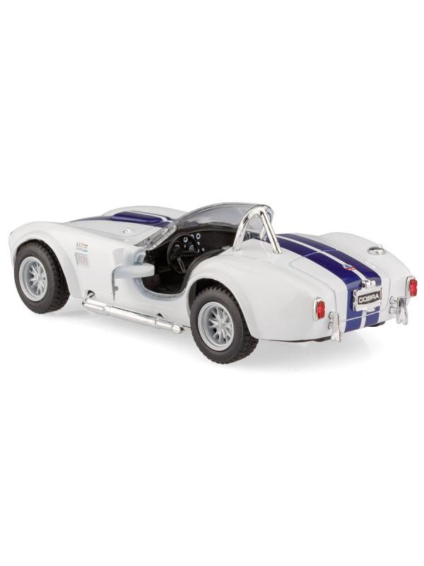 Машинка металлическая Kinsmart 1:32 «1965 Shelby Cobra 427 S/C» KT5322D инерционная / Белый