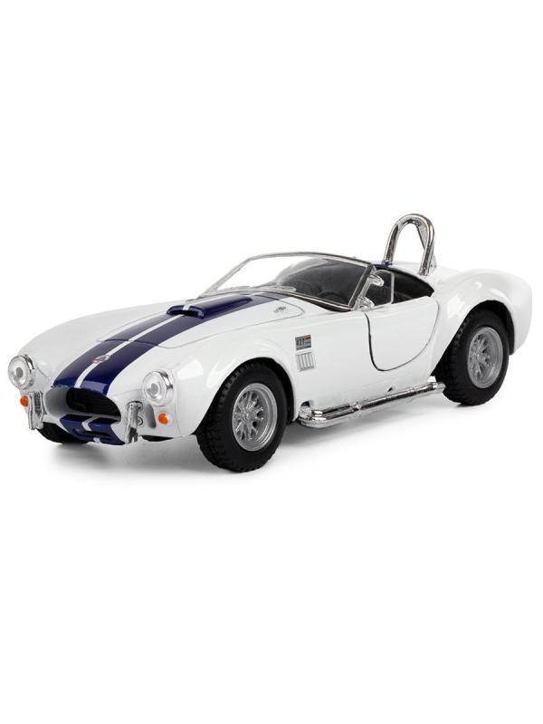 Машинка металлическая Kinsmart 1:32 «1965 Shelby Cobra 427 S/C» KT5322D инерционная / Белый