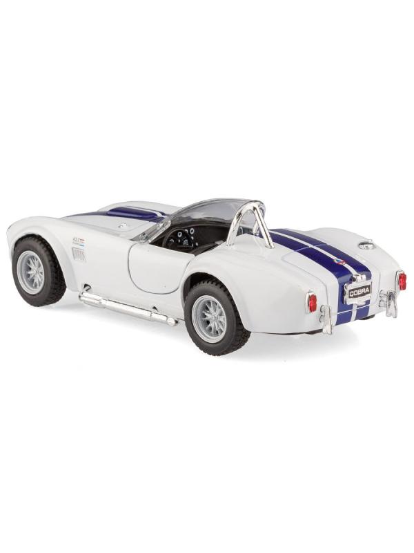 Машинка металлическая Kinsmart 1:32 «1965 Shelby Cobra 427 S/C» KT5322D инерционная / Белый