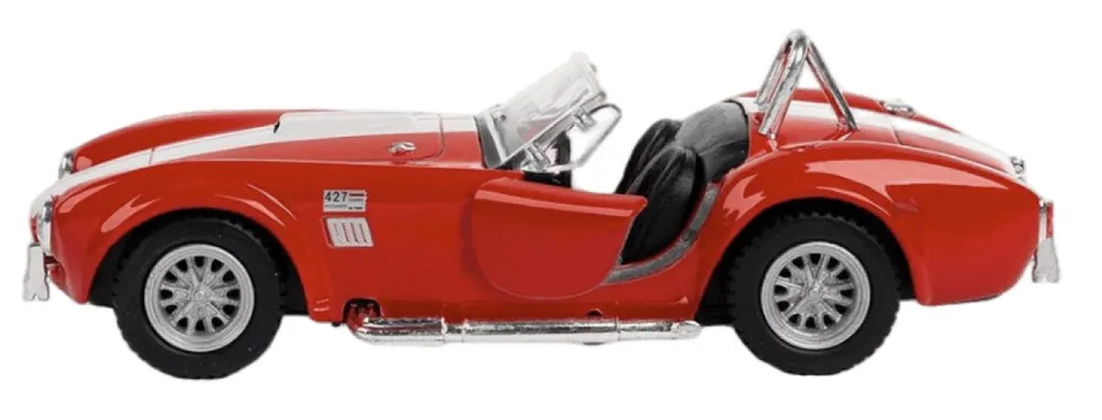 Машинка металлическая Kinsmart 1:32 «1965 Shelby Cobra 427 S/C» KT5322D инерционная / Красный