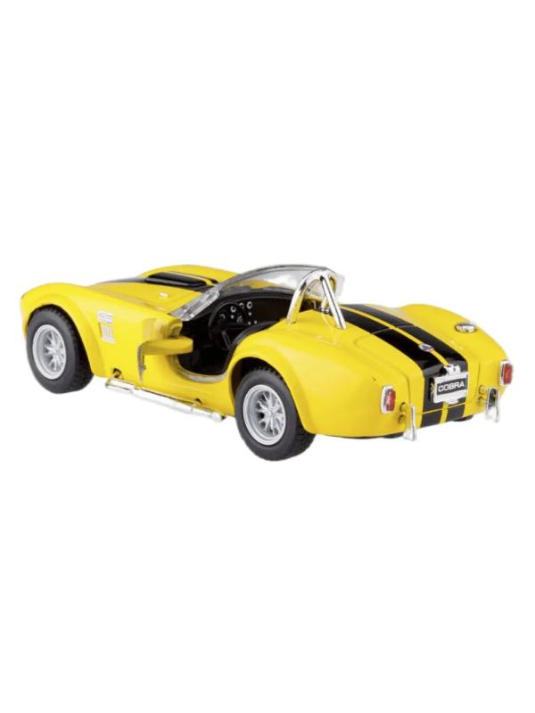 Машинка металлическая Kinsmart 1:32 «1965 Shelby Cobra 427 S/C» KT5322D инерционная / Желтый