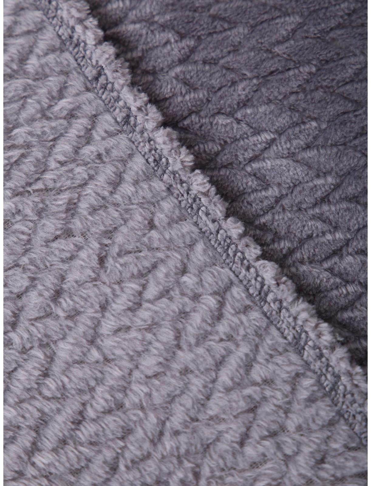 Покрывало Колетта 200х220см, серый, велсофт 270г/м, 100% полиэстер