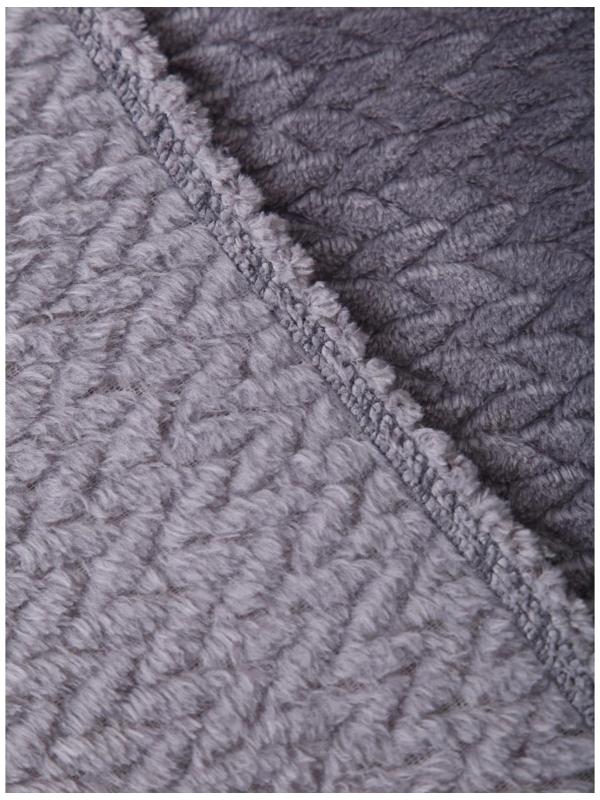 Покрывало Колетта 200х220см, серый, велсофт 270г/м, 100% полиэстер