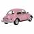 Металлическая машинка Kinsmart 1:24 «1967 Volkswagen Classical Beetle (Пастельные цвета)» KT7002DY инерционная / Розовый