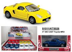 Металлическая машинка Kinsmart 1:32 «Toyota MR-2» KT5026D, инерционная / Микс