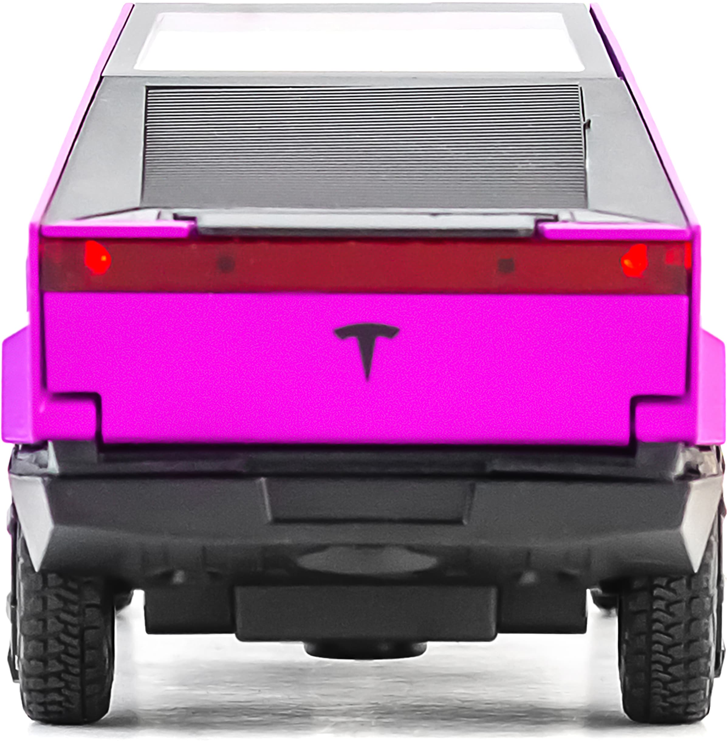 Металлическая машинка XHD 1:32 «Tesla Cybertruck» B3216, 16 см., инерционная, свет, звук / Розовый
