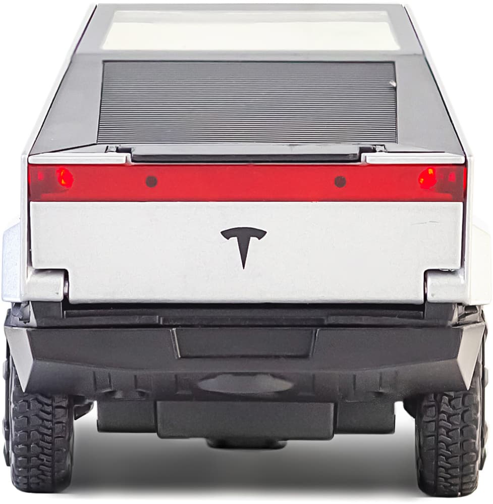 Металлическая машинка XHD 1:32 «Tesla Cybertruck» B3216, 16 см., инерционная, свет, звук / Светло-серый