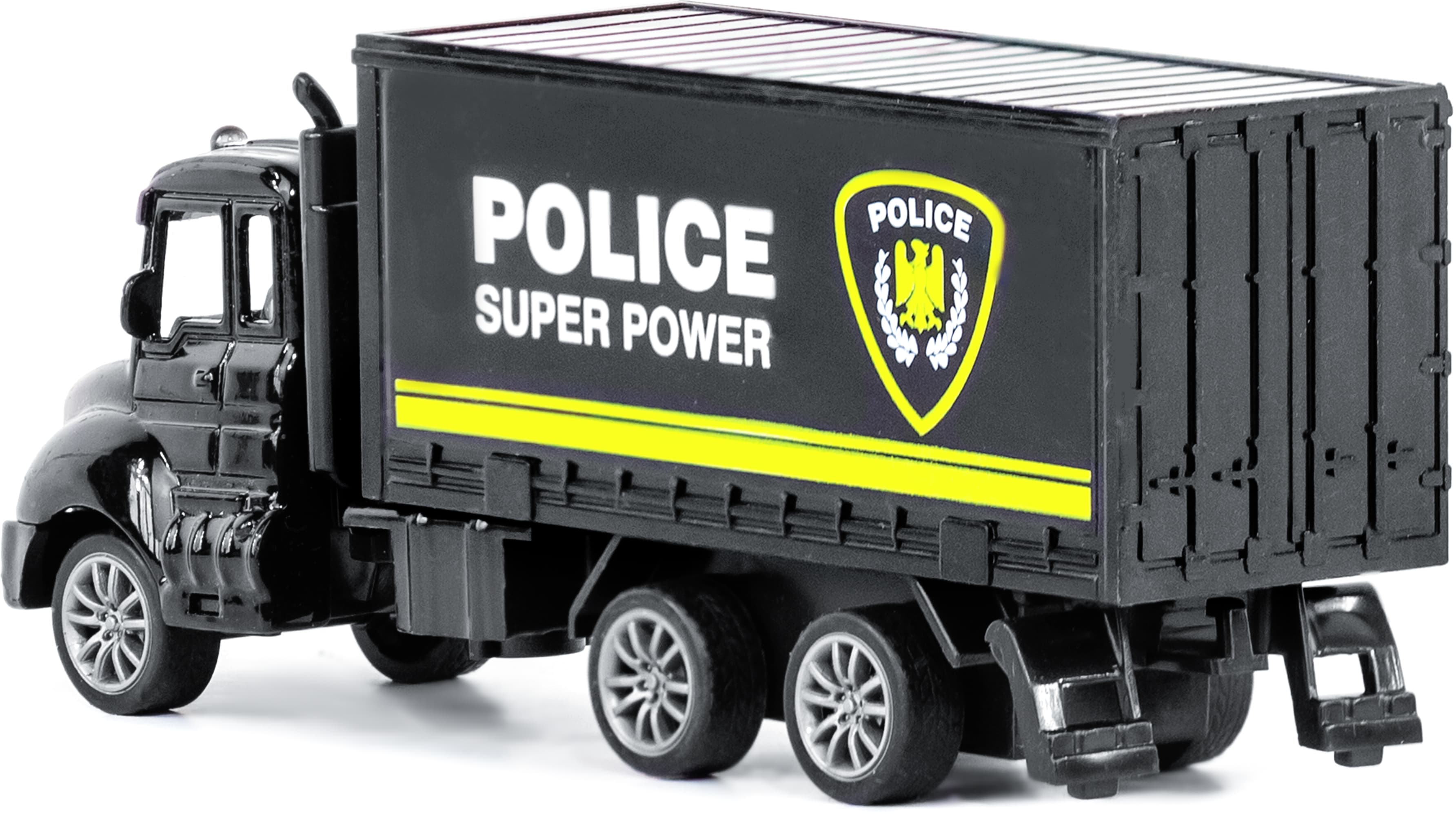 Металлическая машинка WGT Car «Полиция S.W.A.T.» 2214-8, 12.5 см, инерционная / Черный
