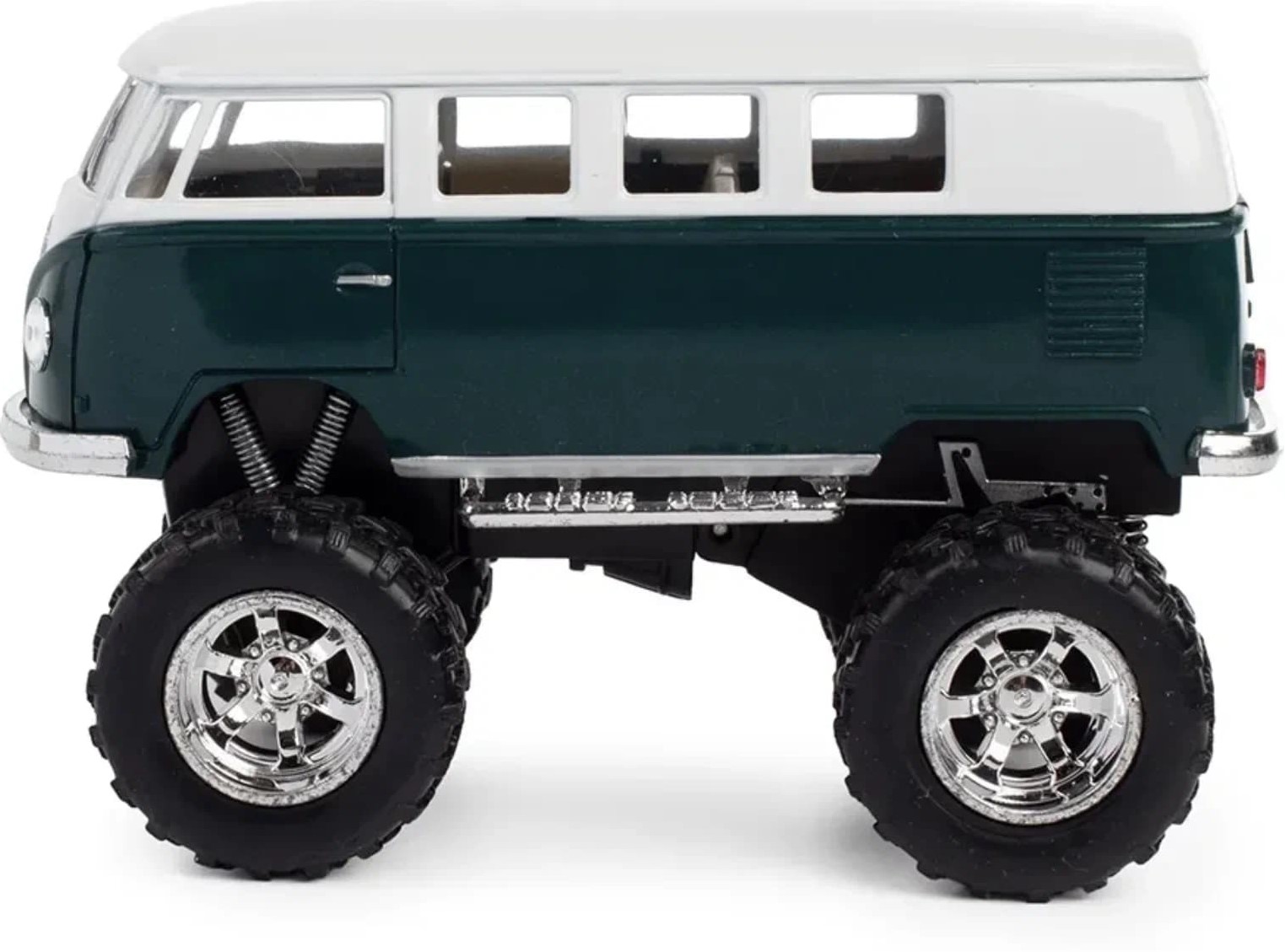 Металлическая машинка Kinsmart 1:32 «1962 Volkswagen Classical Bus (Off Road)» KT5060DB инерционная / Зеленый