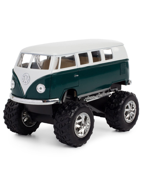 Металлическая машинка Kinsmart 1:32 «1962 Volkswagen Classical Bus (Off Road)» KT5060DB инерционная / Зеленый