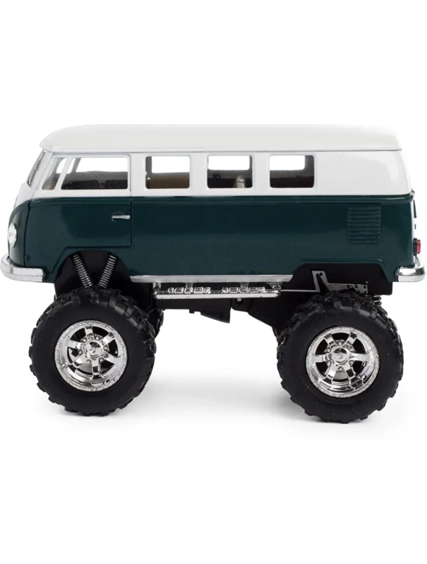 Металлическая машинка Kinsmart 1:32 «1962 Volkswagen Classical Bus (Off Road)» KT5060DB инерционная / Зеленый