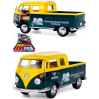 Металлическая машинка Kinsmart 1:34 «1963 Volkswagen Bus Double Cab Pickup (Delivery)» KT5396D инерционная / Желтый