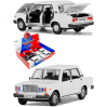 Машинка металлическая Kings Toy 1:24 «ВАЗ-2107 Жигули» FY2407-6D, 18 см., инерционная, звук, свет / Белый