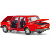 Машинка металлическая Kings Toy 1:24 «ВАЗ-2107 Жигули» FY2407-6D, 18 см., инерционная, звук, свет / Красный