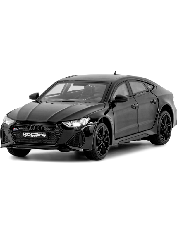 Металлическая машинка ChiMei Model 1:24 «Audi RS7» CM340, 21 см., инерционная, свет, звук / Черный