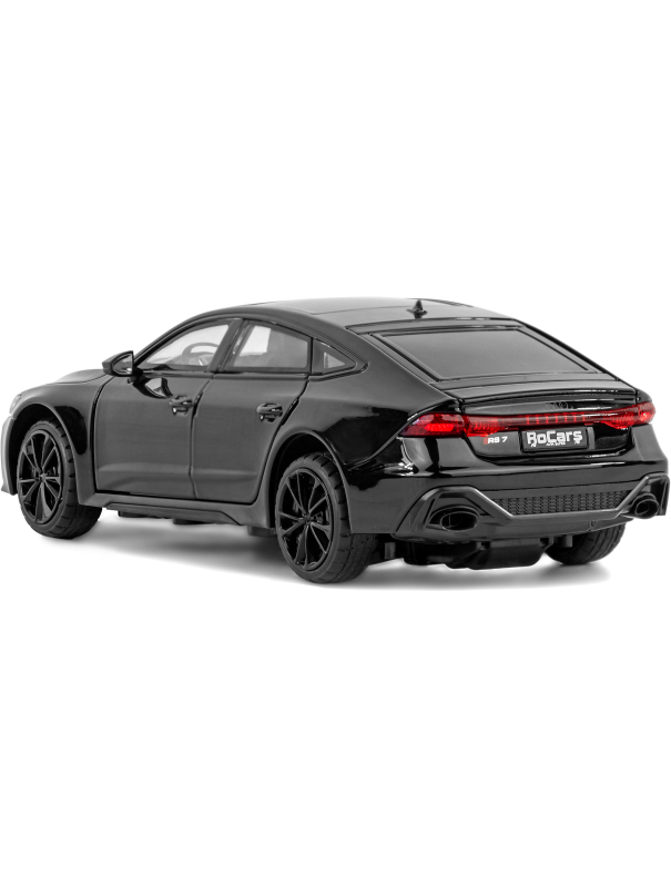 Металлическая машинка ChiMei Model 1:24 «Audi RS7» CM340, 21 см., инерционная, свет, звук / Черный