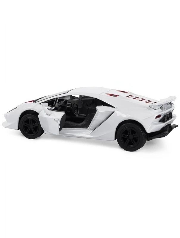 Машинка металлическая Kinsmart 1:38 «Lamborghini Sesto Elemento» KT5359D инерционная / Белый