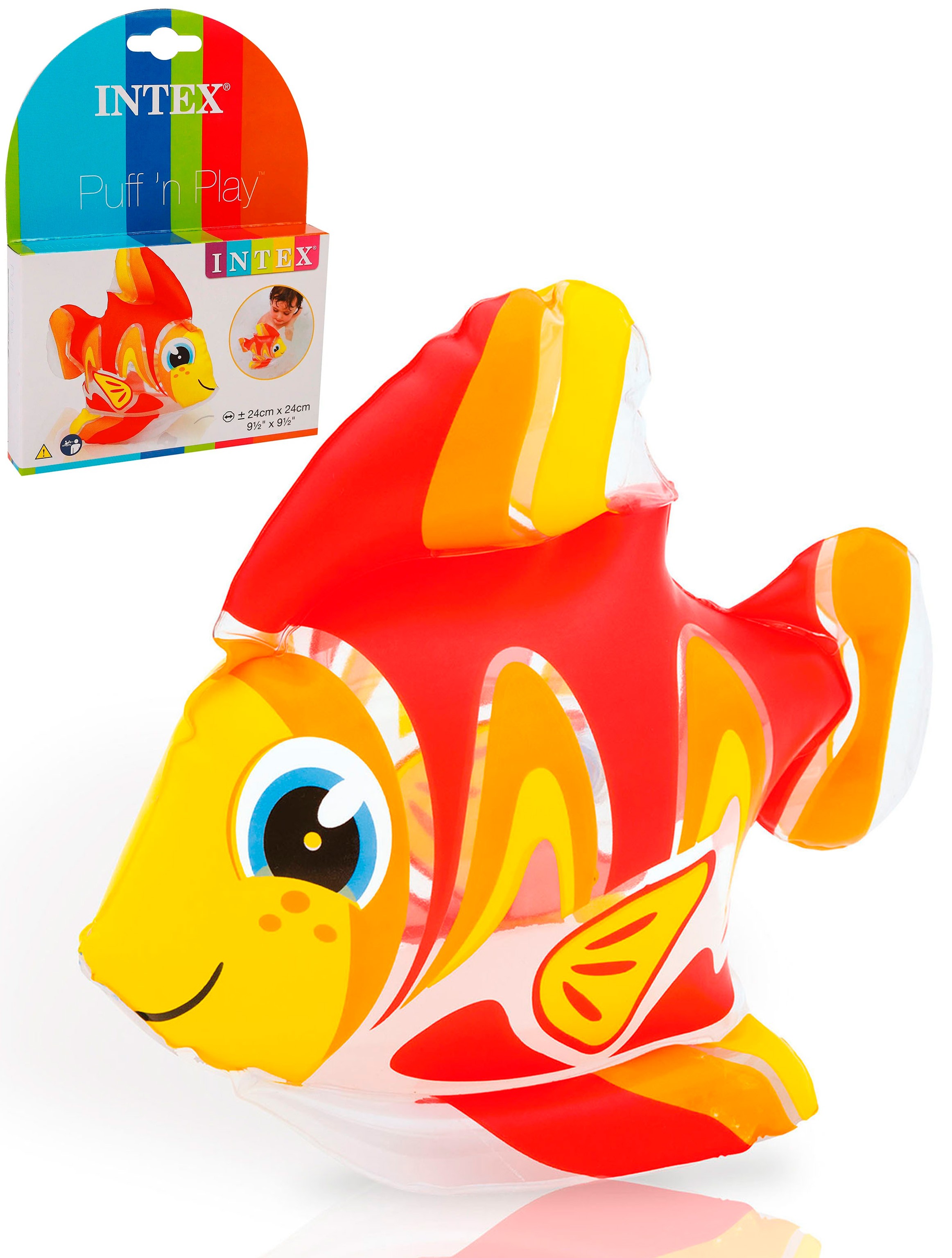 Надувная игрушка для плавания Intex «Золотая рыбка» 58590, от 2 лет / Красный