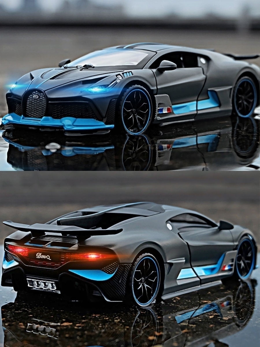 Металлическая машинка Che Zhi 1:32 «Bugatti Divo» CZ48A, 14.5 см., инерционная, свет, звук / Микс