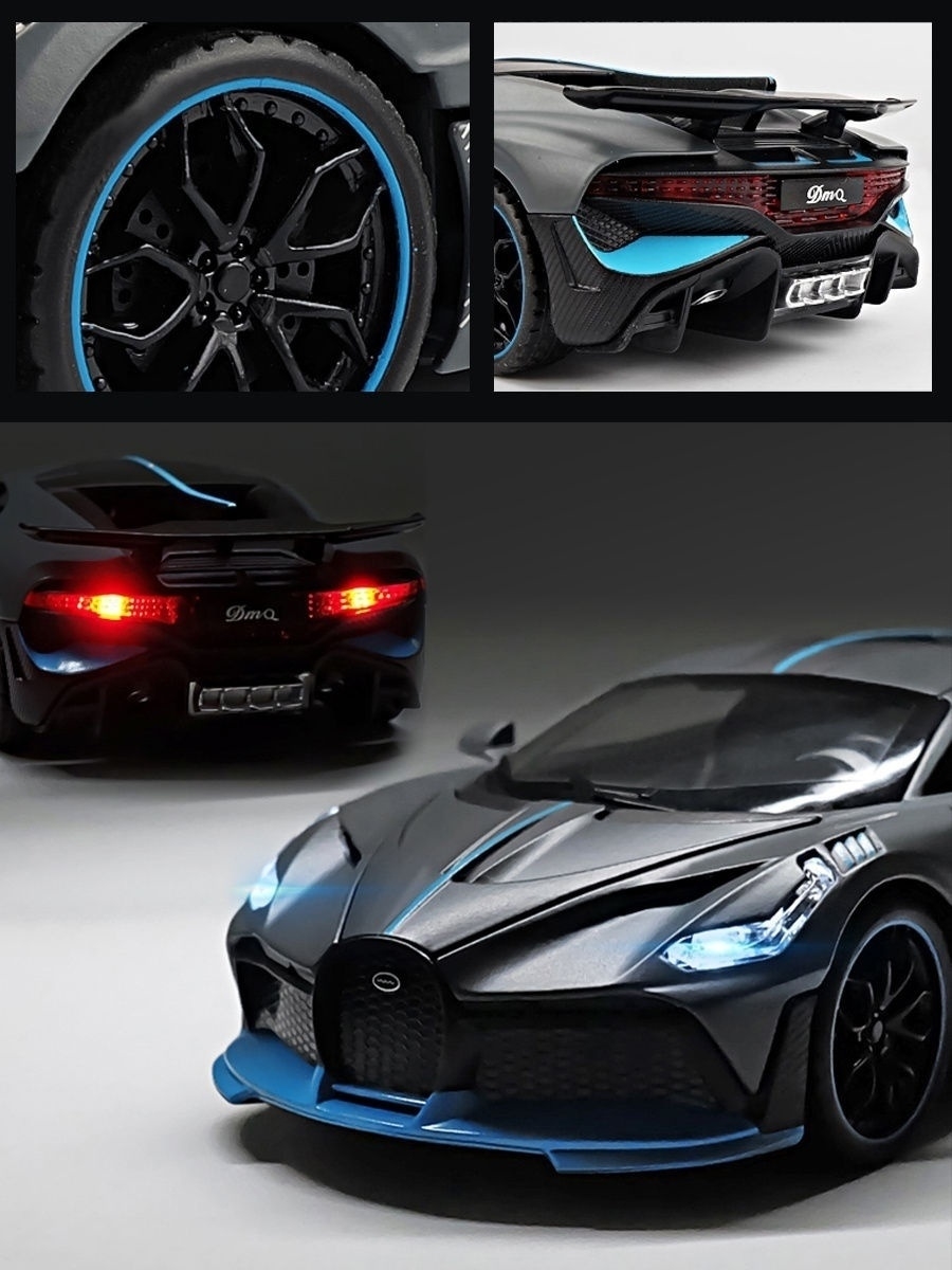 Металлическая машинка Che Zhi 1:32 «Bugatti Divo» CZ48A, 14.5 см., инерционная, свет, звук / Микс