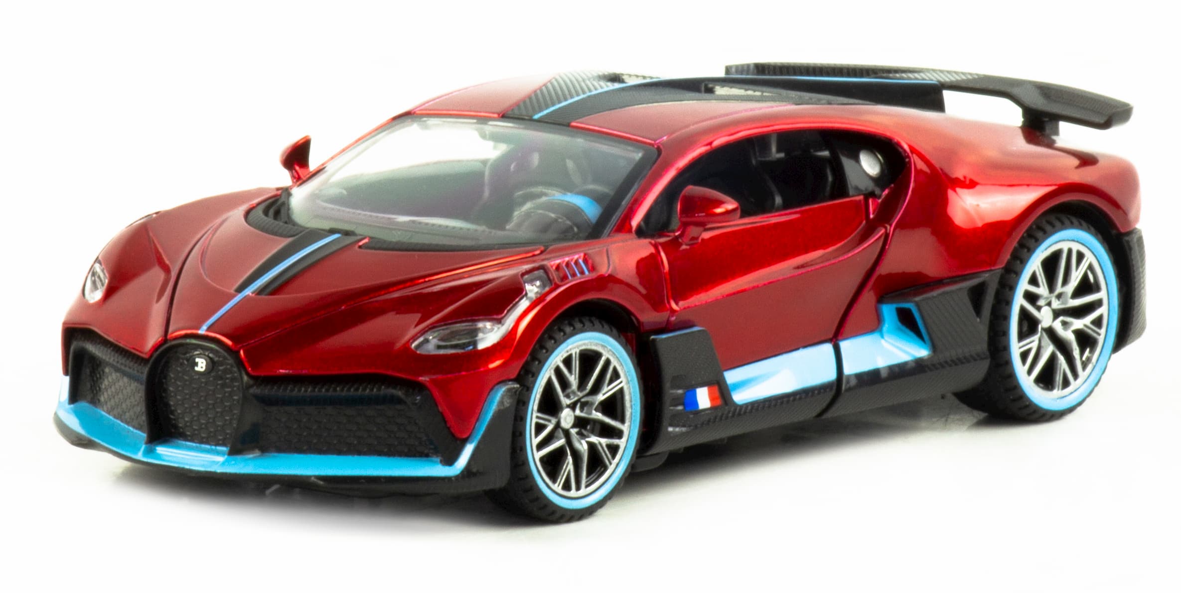 Металлическая машинка Che Zhi 1:32 «Bugatti Divo» CZ48A, 14.5 см., инерционная, свет, звук / Микс