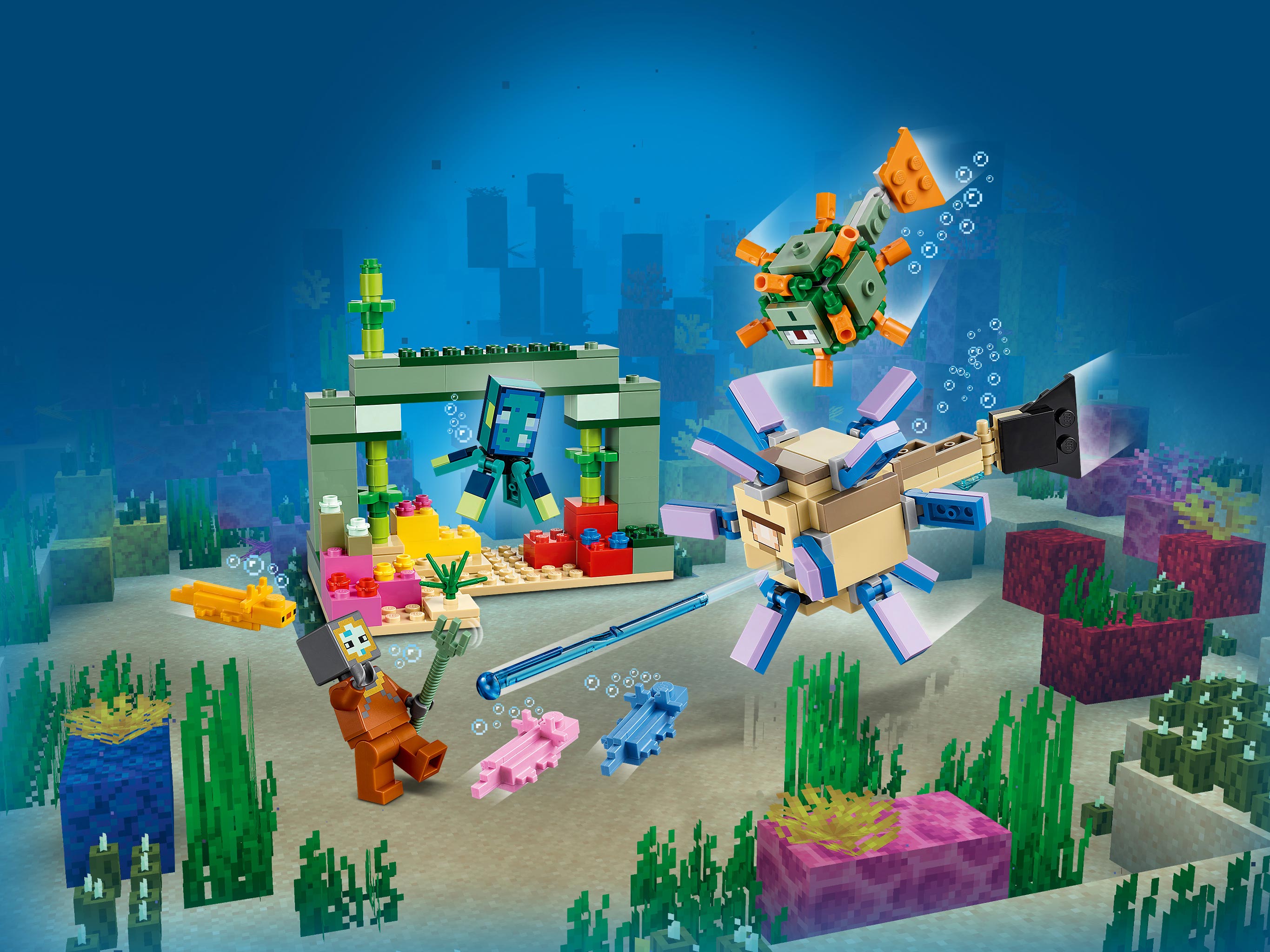 Конструктор «Битва со стражем» 1079 (Minecraft 21180) / 255 деталей