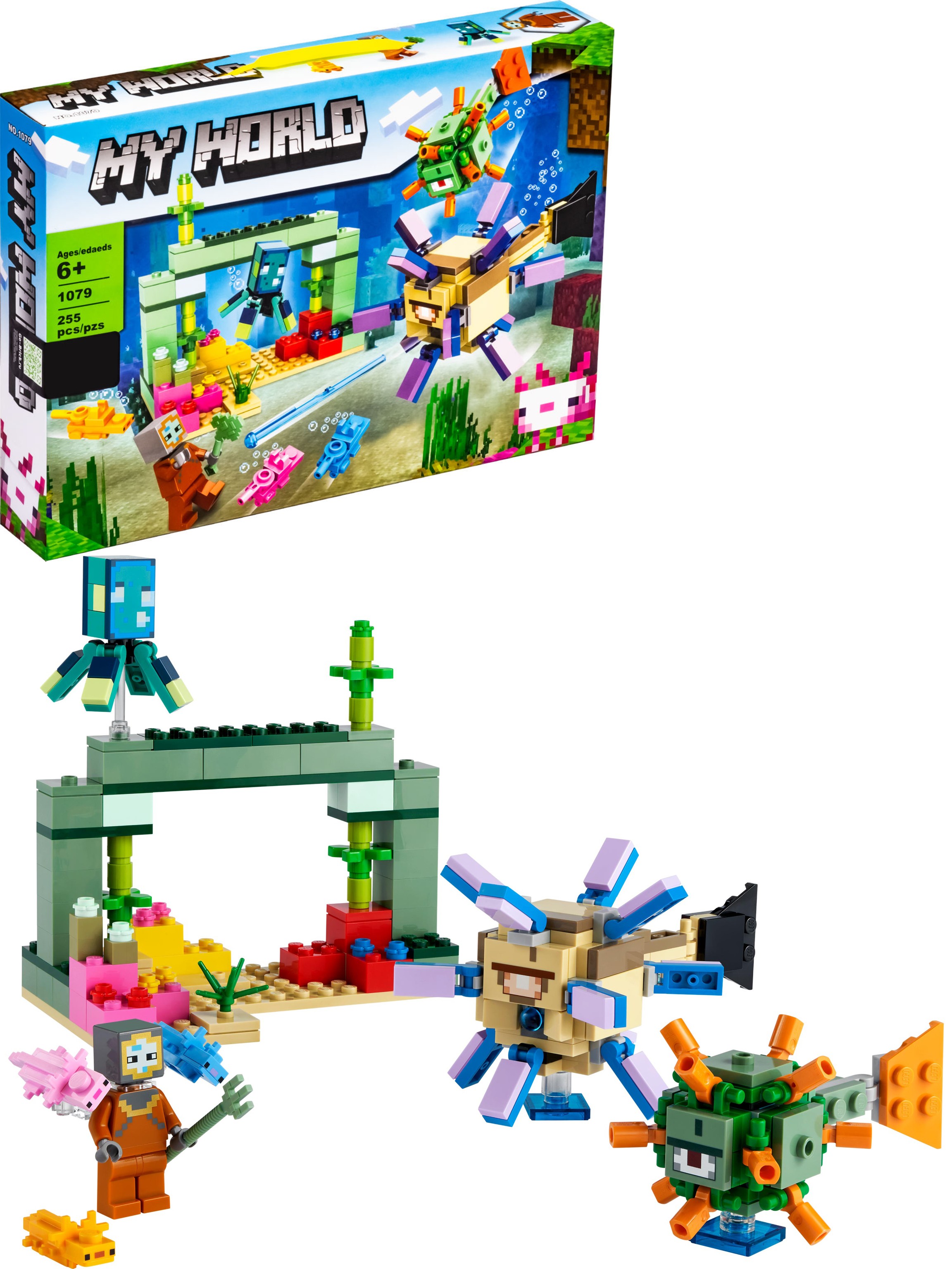 Конструктор «Битва со стражем» 1079 (Minecraft 21180) / 255 деталей