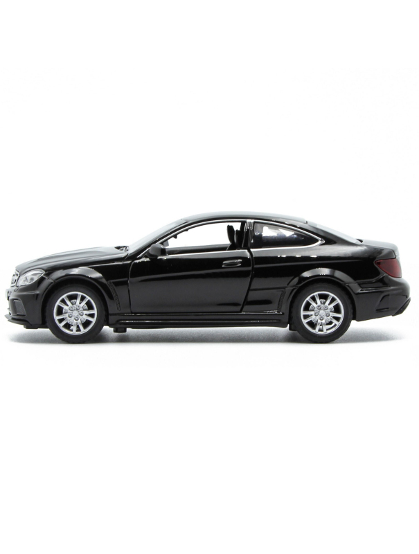 Металлическая машинка Die Cast  1:32 «Mercedes-Benz C63 AMG Coupe Black Series» 15 см., А32251, свет, звук, инерционная / Черный