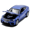Металлическая машинка Die Cast  1:32 «Mercedes-Benz C63 AMG Coupe Black Series» 15 см., А32251, свет, звук, инерционная / Синий