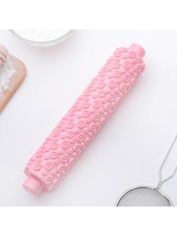 Скалка кондитерская фактурная «Завитки», 27 см