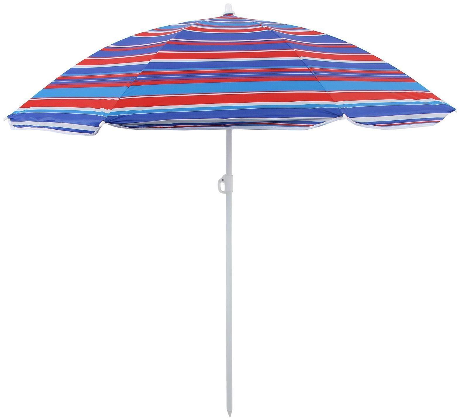 Зонт пляжный «Модерн» с серебряным покрытием, d=160 cм, h=170 см, цвет МИКС