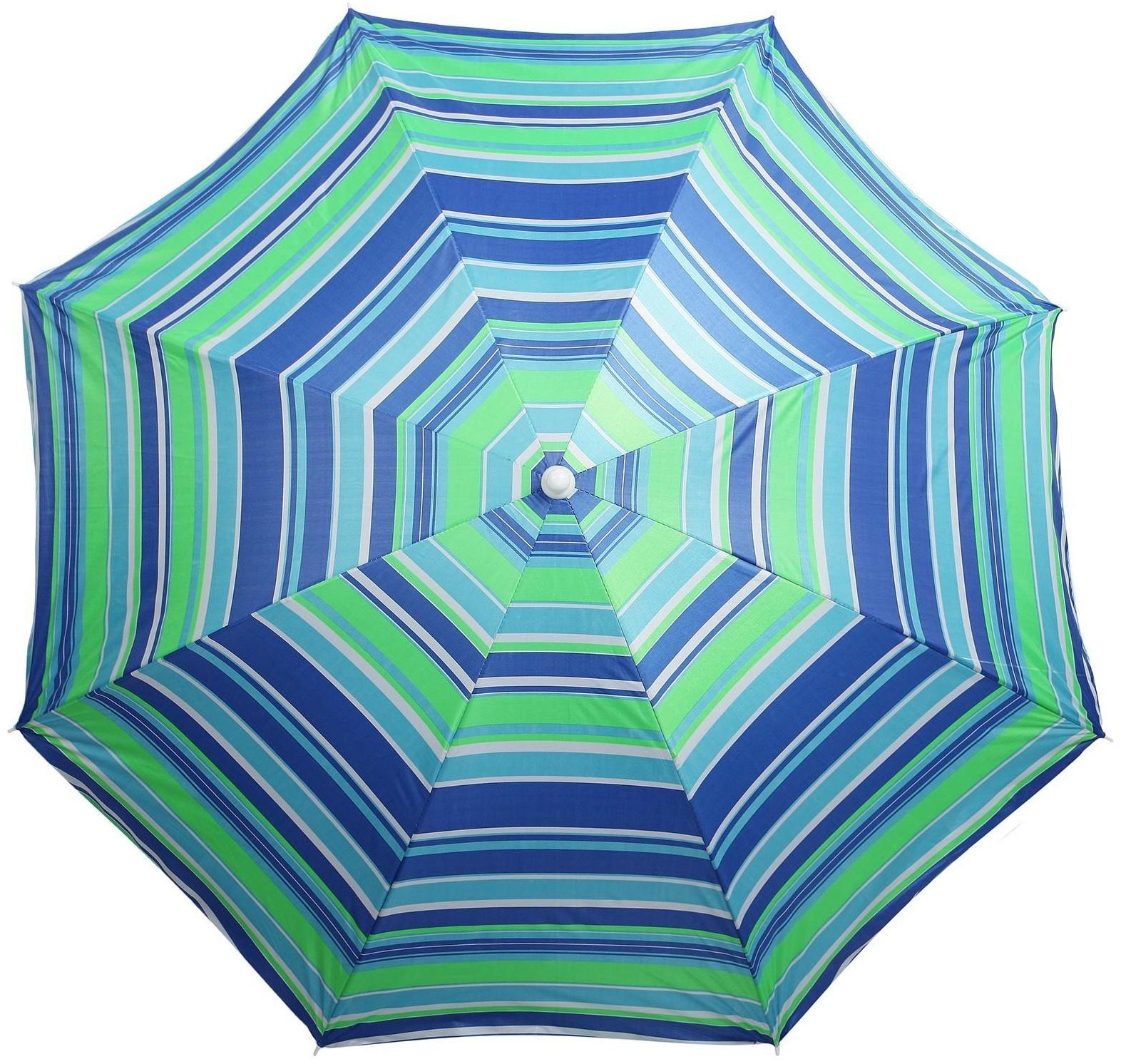 Зонт пляжный «Модерн» с серебряным покрытием, d=180 cм, h=195 см, цвет МИКС