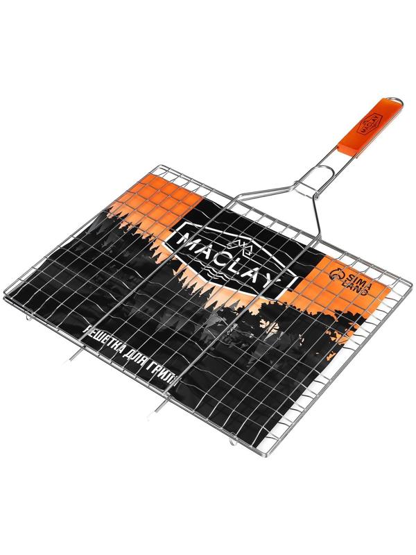 Решётка-гриль для мяса Maclay Lux, хромированная сталь, р. 61 x 40 см, рабочая поверхность 40 x 30 см