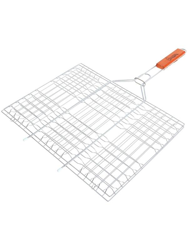Решётка-гриль для мяса Maclay Lux, хромированная сталь, р. 61 x 40 см, рабочая поверхность 40 x 30 см