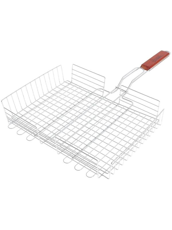 Решётка-гриль для мяса Maclay Lux, хромированная сталь, р. 56 x 35 см, рабочая поверхность 35 x 25 см