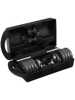 Набор: 2 гантельных грифа 35 см, 12 дисков, 4 замка, вес 15 кг