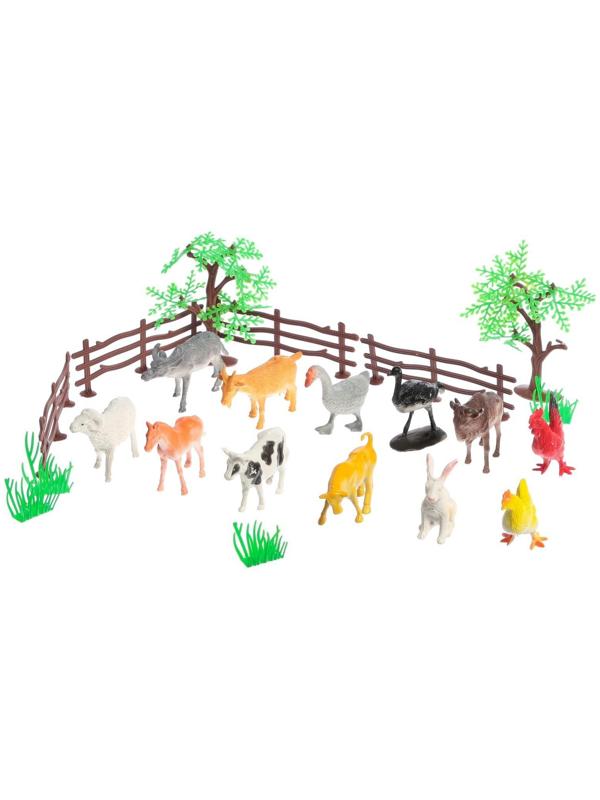 Набор животных «Моя ферма», с аксессуарами, 12 фигурок