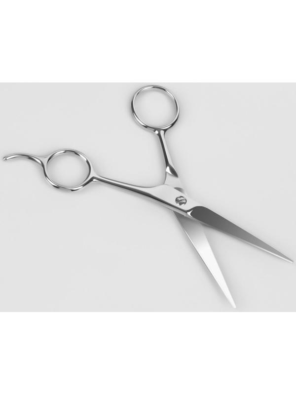 Ножницы парикмахерские с упором, лезвие — 5,5 см, цвет серебристый