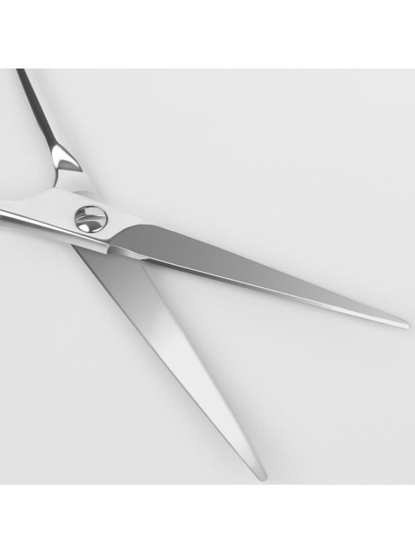 Ножницы парикмахерские с упором, лезвие — 5,5 см, цвет серебристый